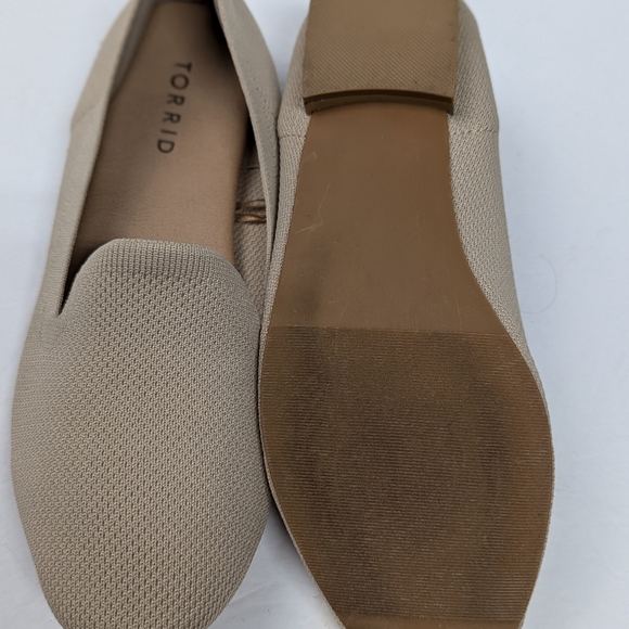 Torrid Beige Mesh Woven Loafers Slip On Flats Size 8WW Casual Weekend - Picture 5 of 12